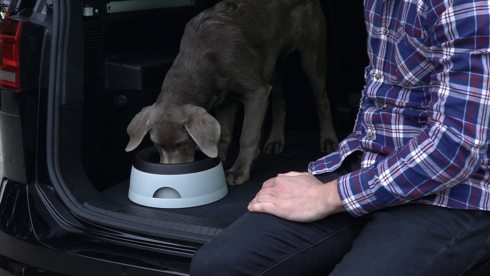 REFRESHER Travel non-spill Bowl - Hunter Pet Store -Bowl for traveling with anti-sloshing function -Useable during the journey -Velcro device on the base of the bowl ensures a secure stand -Easy to take apart and put together -Easy to clean and dishwasher-safe -Food safe
