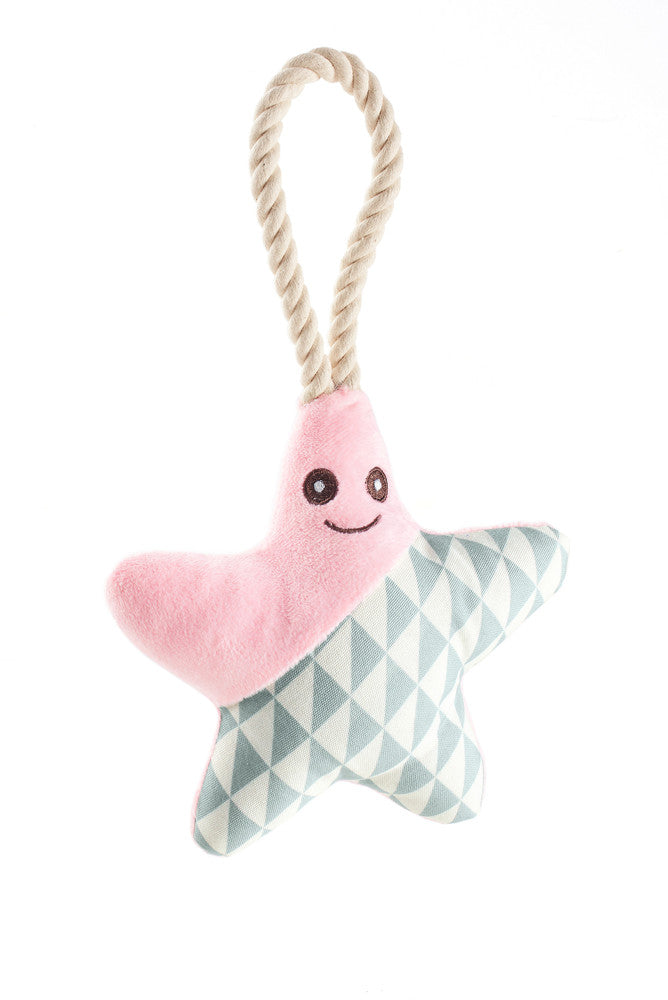 SALIMA Star Dog toy - Hunter Pet Store -polyester -with squeaker -with a rope for throwing and playing tug-o-war -soft and cuddly -hand wash -6.69 in