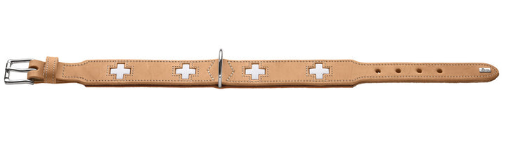 SWISS Collar - Hunter Pet Store -especially soft cow leather -crosses are sewn in individually -made in Germany