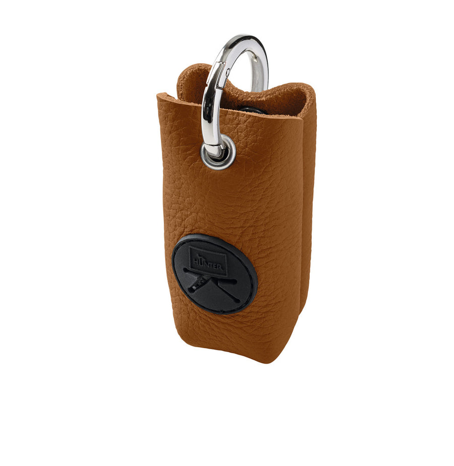 YUNA LUXUS Waste bag holder - Hunter Pet Store -stylish poo bag dispenser for every day -flexible fastening options thanks to robust ring carabiner -easy removal of individual bags -one roll of poo bags included -made in Germany